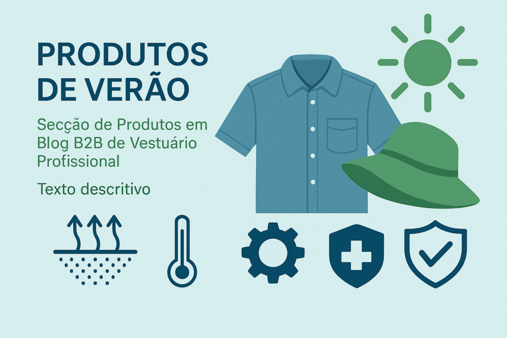 Imagem informativa sobre produtos de verão